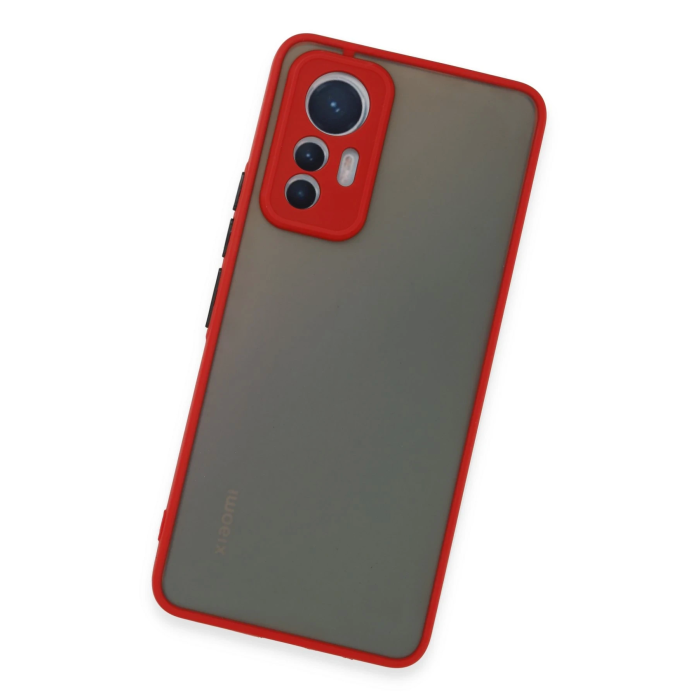 BFS  Xiaomi Mi 12 Lite Kılıf Montreal Silikon Kapak - Kırmızı