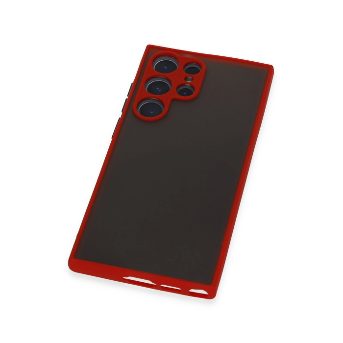 BFS  Samsung Galaxy S23 Ultra Kılıf Montreal Silikon Kapak - Kırmızı