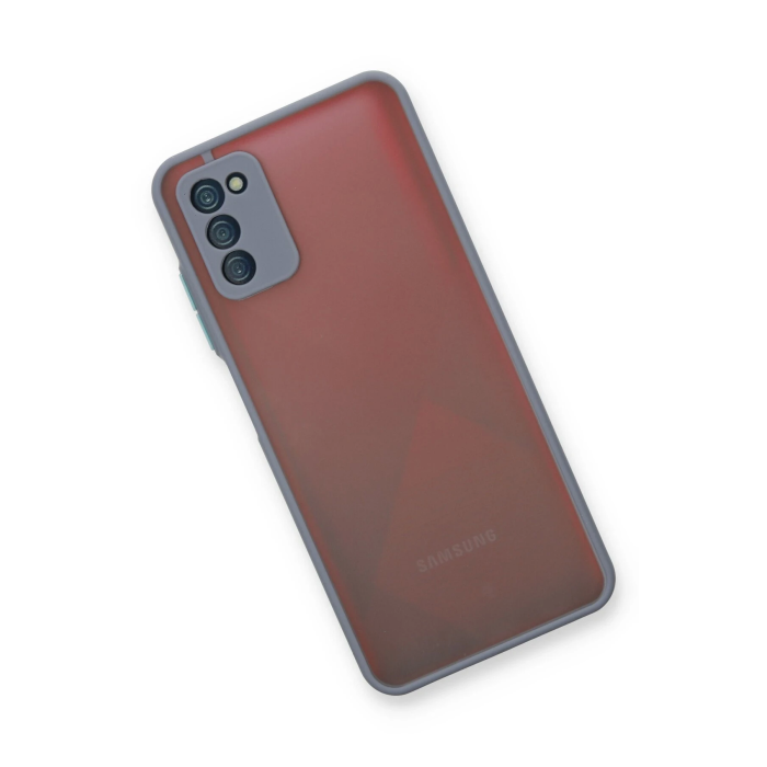 BFS  Samsung Galaxy A03S Kılıf Montreal Silikon Kapak - Gri