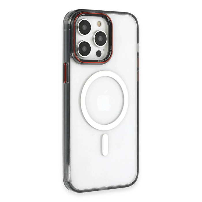 BFS  iPhone 14 Pro Kılıf Dinamik Magneticsafe Silikon - Siyah