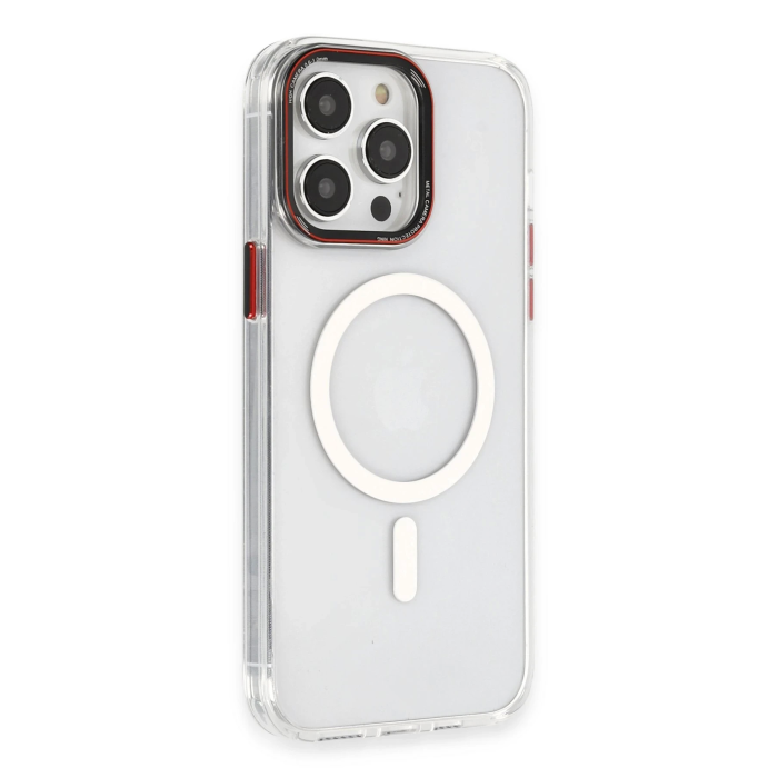 BFS  iPhone 14 Pro Kılıf Dinamik Magneticsafe Silikon - Şeffaf