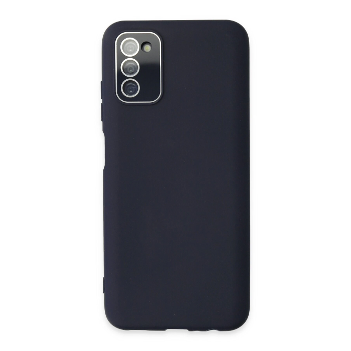 BFS  Samsung Galaxy A03S Kılıf Lansman Glass Kapak - Lacivert