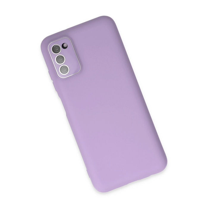 BFS  Samsung Galaxy A03S Kılıf Lansman Glass Kapak - Lila