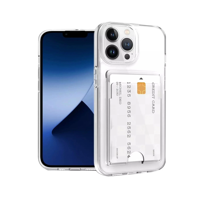 BFS  iPhone 13 Pro Kılıf Kart Şeffaf Silikon - Şeffaf