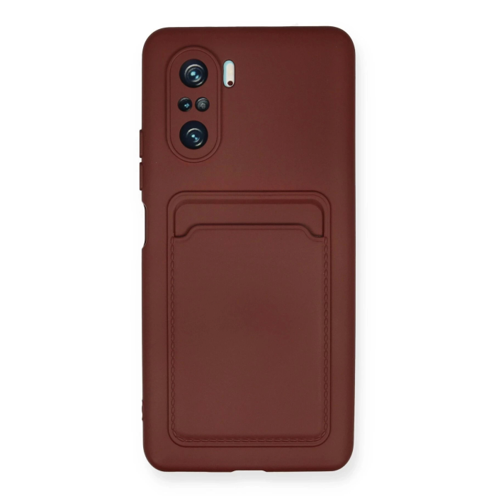 BFS  Xiaomi Mi 11i Kılıf Kelvin Kartvizitli Silikon - Bordo