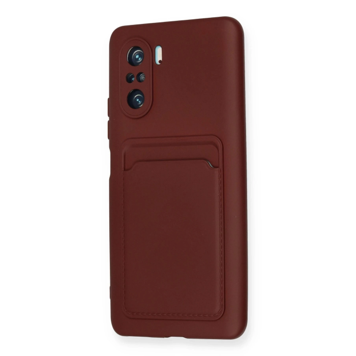 BFS  Xiaomi Mi 11i Kılıf Kelvin Kartvizitli Silikon - Bordo