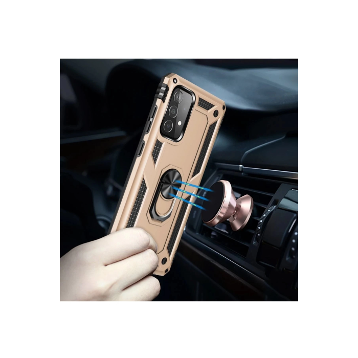 BFS  Samsung Galaxy A53 5G Kılıf Sofya Yüzüklü Silikon Kapak - Gold