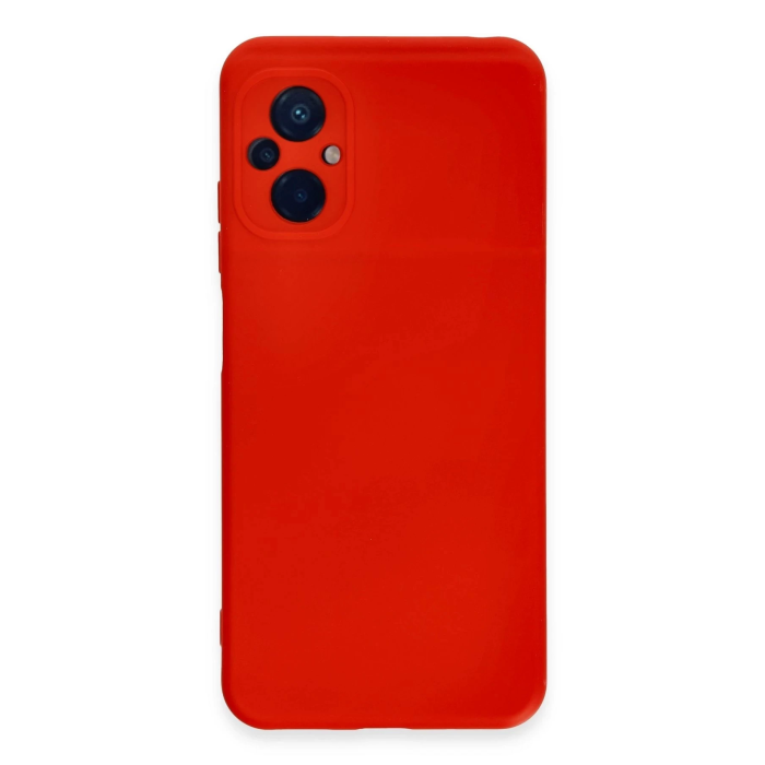 BFS  Xiaomi Poco M5 Kılıf Nano içi Kadife Silikon - Kırmızı