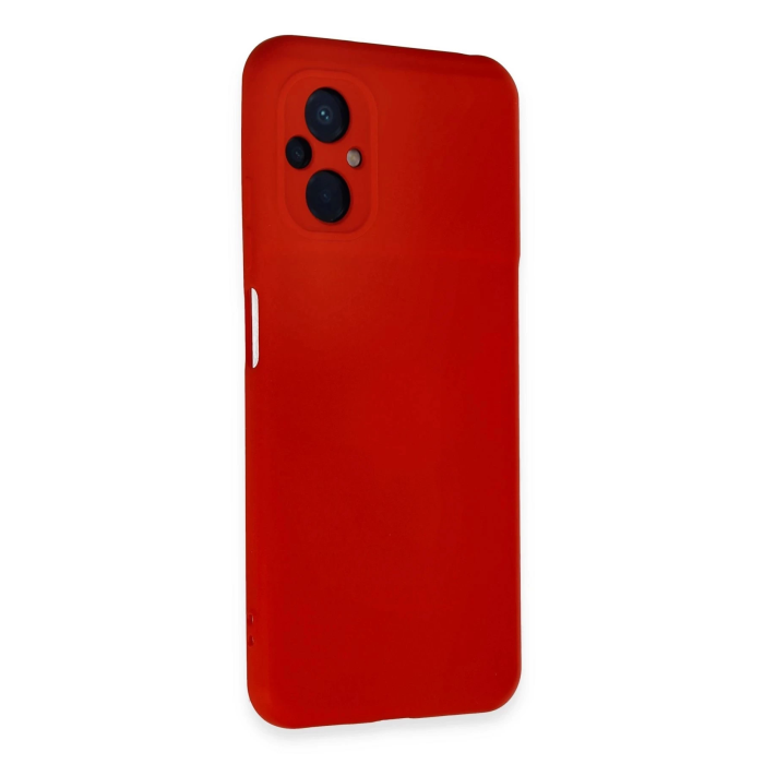 BFS  Xiaomi Poco M5 Kılıf Nano içi Kadife Silikon - Kırmızı
