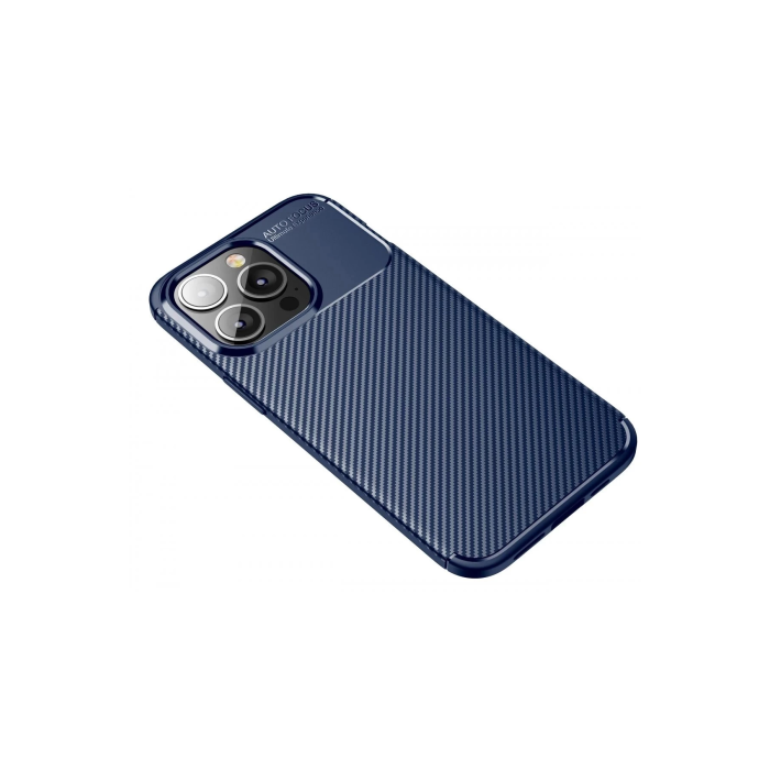 BFS  iPhone 13 Pro Max Kılıf Auto Focus Karbon Kapak - Lacivert