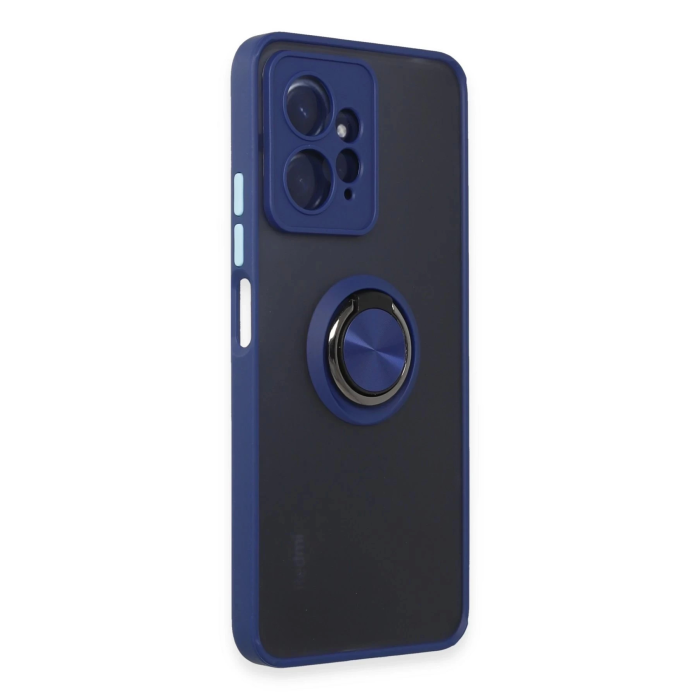 BFS  Xiaomi Redmi Note 12 4G Kılıf Montreal Yüzüklü Silikon Kapak - Lacivert