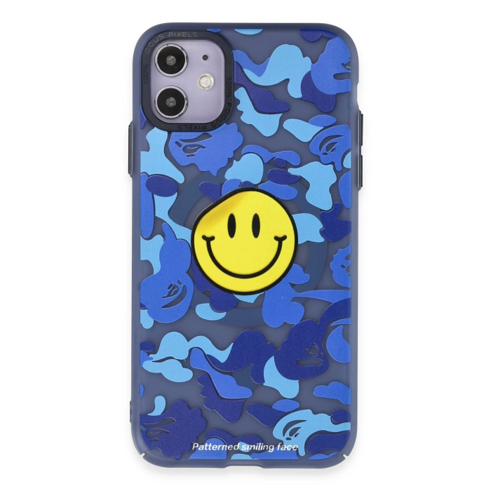 BFS  iPhone 11 Kılıf Apollo Magneticsafe Desenli Kapak - Apollo Mavi - 1