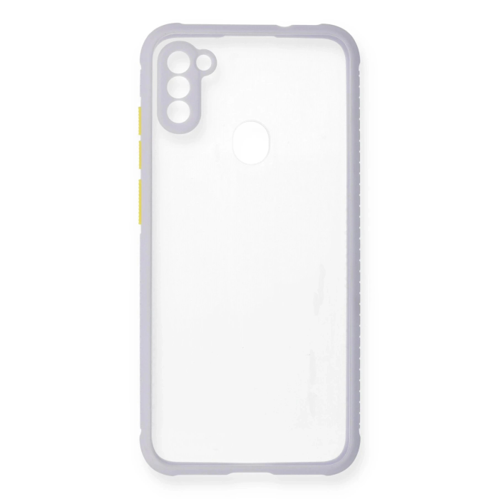 BFS  Samsung Galaxy A11 Kılıf Miami Şeffaf Silikon - Lila