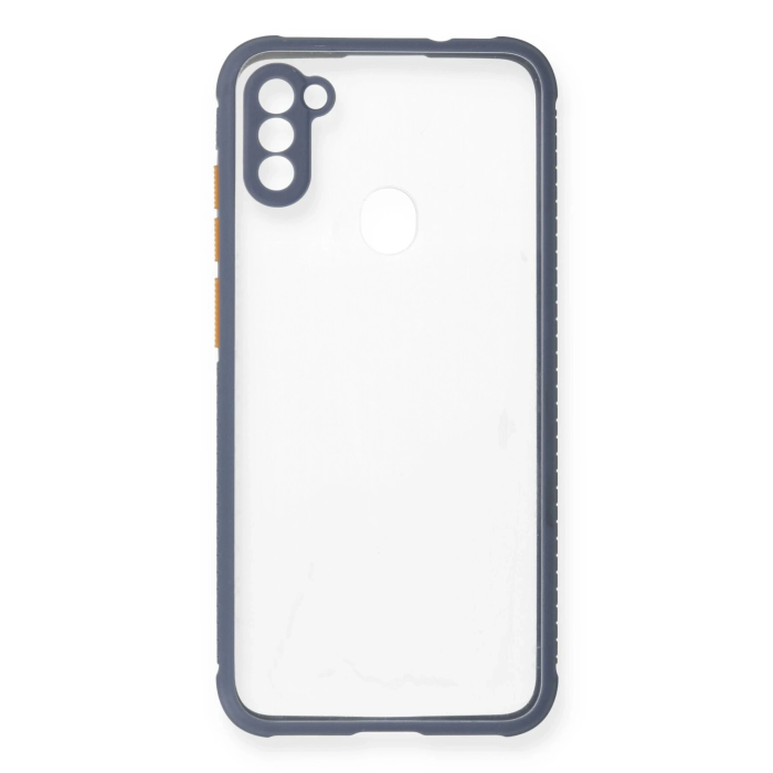 BFS  Samsung Galaxy A11 Kılıf Miami Şeffaf Silikon - Gri