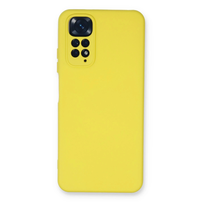 BFS  Xiaomi Redmi Note 11 Kılıf Nano içi Kadife Silikon - Sarı