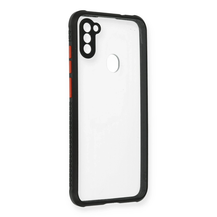 BFS  Samsung Galaxy A11 Kılıf Miami Şeffaf Silikon - Siyah