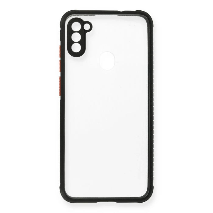 BFS  Samsung Galaxy A11 Kılıf Miami Şeffaf Silikon - Siyah