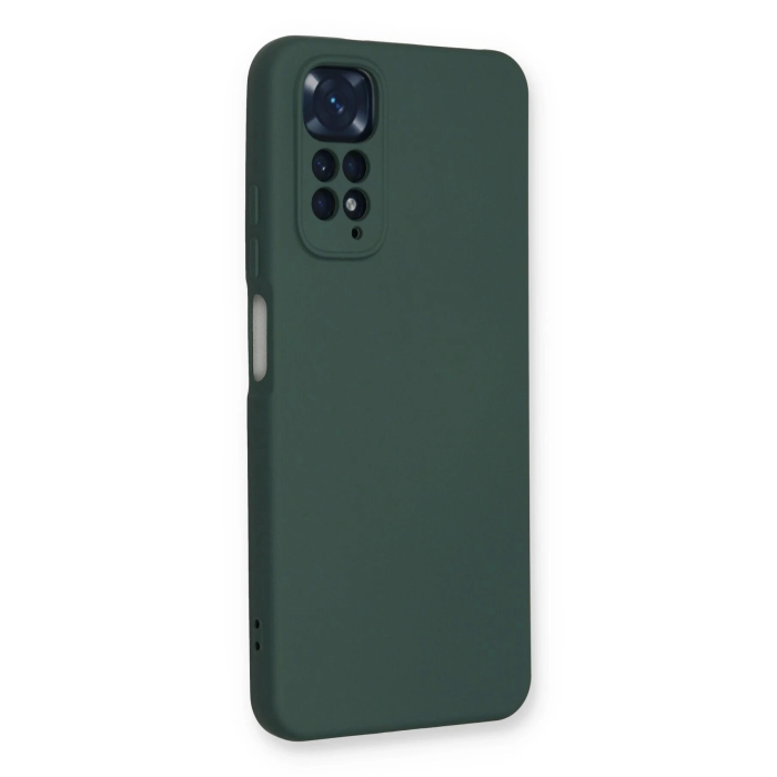BFS  Xiaomi Redmi Note 11 Kılıf Nano içi Kadife Silikon - Koyu Yeşil