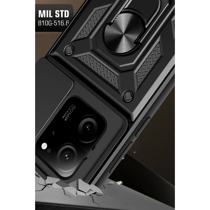 BFS  Xiaomi Mi 13T Pro Kılıf Pars Lens Yüzüklü Silikon - Kırmızı