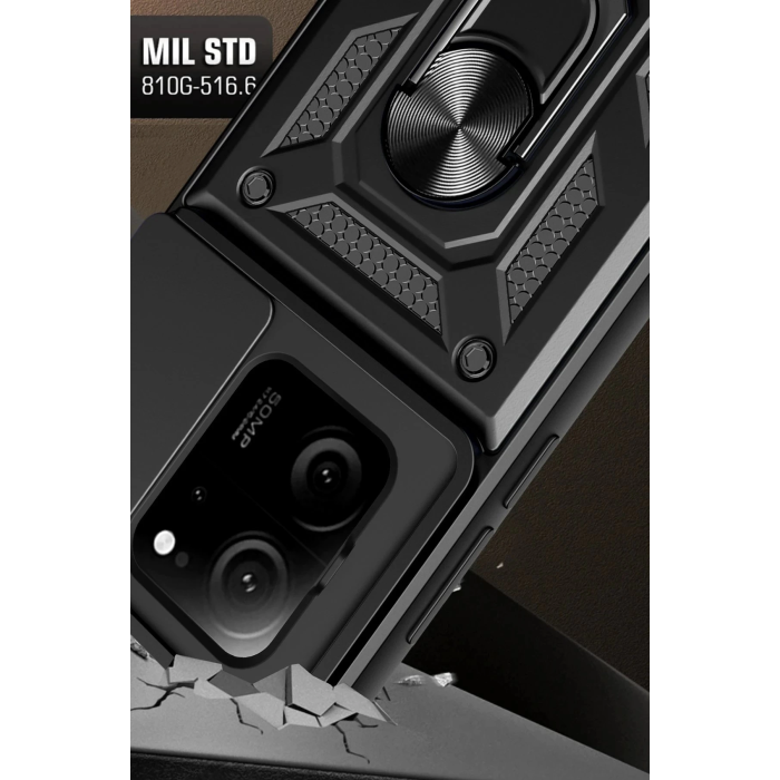 BFS  Xiaomi Mi 13T Pro Kılıf Pars Lens Yüzüklü Silikon - Lacivert