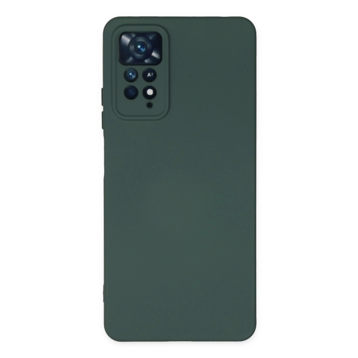 BFS  Xiaomi Redmi Note 11 Pro Kılıf Nano içi Kadife Silikon - Koyu Yeşil