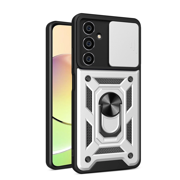 BFS  Samsung Galaxy A05 Kılıf Pars Lens Yüzüklü Silikon - Gümüş