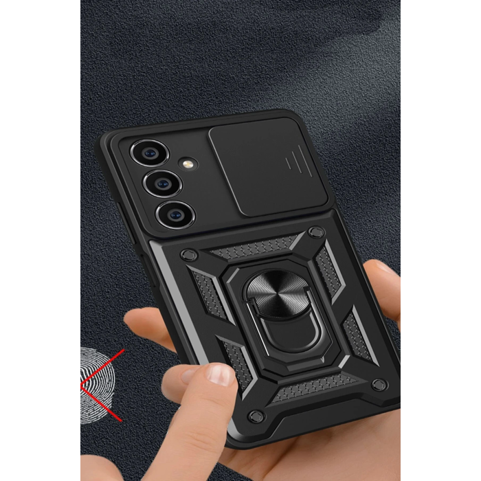 BFS  Samsung Galaxy A05 Kılıf Pars Lens Yüzüklü Silikon - Gümüş