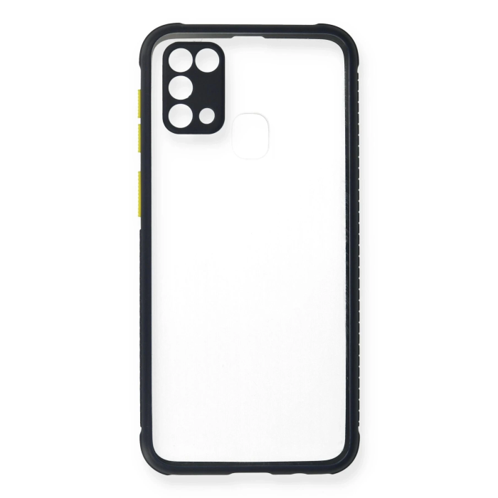 BFS  Samsung Galaxy M31 Kılıf Miami Şeffaf Silikon - Lacivert