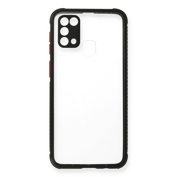 BFS  Samsung Galaxy M31 Kılıf Miami Şeffaf Silikon - Siyah