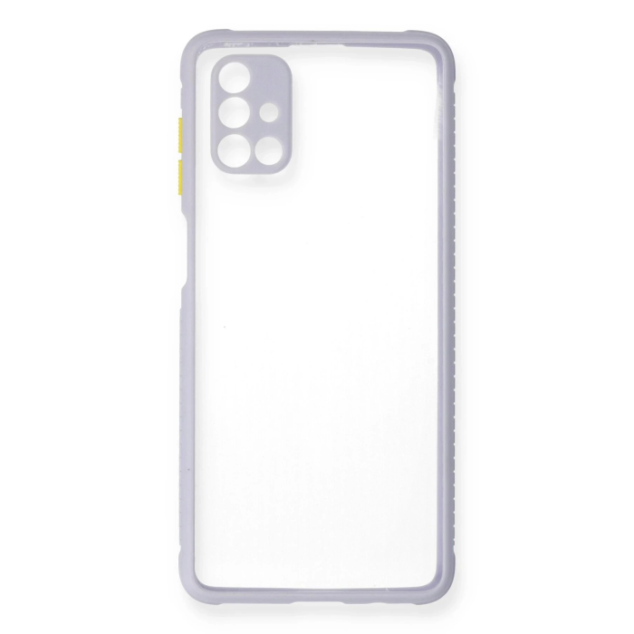 BFS  Samsung Galaxy M51 Kılıf Miami Şeffaf Silikon - Lila