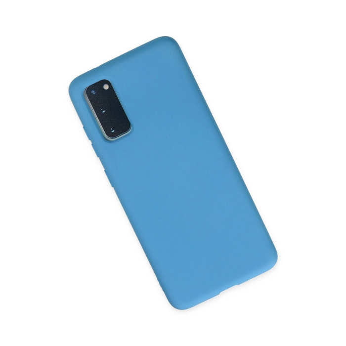 BFS  Samsung Galaxy S20 Kılıf Nano içi Kadife Silikon - Mavi