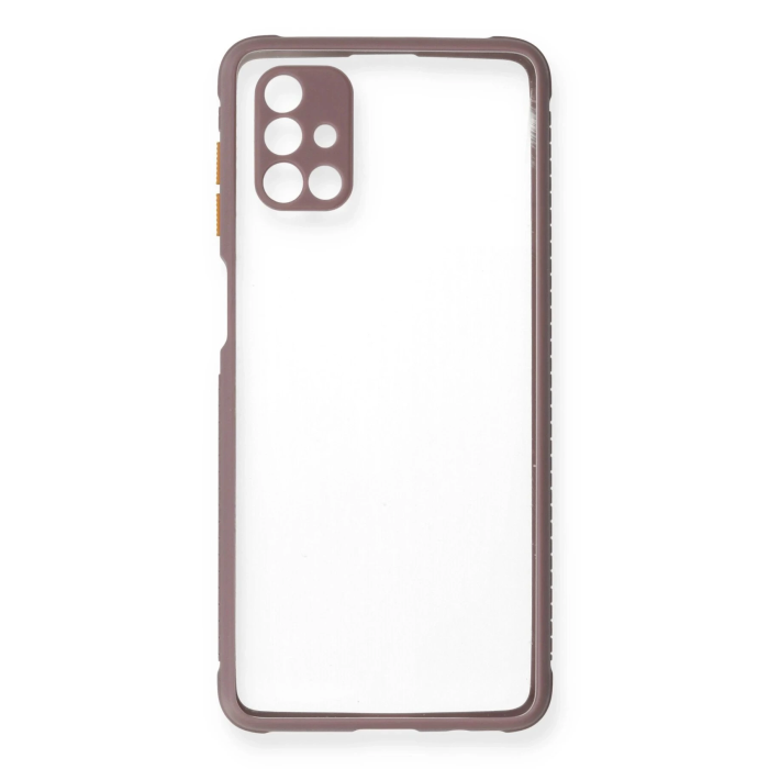 BFS  Samsung Galaxy M51 Kılıf Miami Şeffaf Silikon - Açık Mor