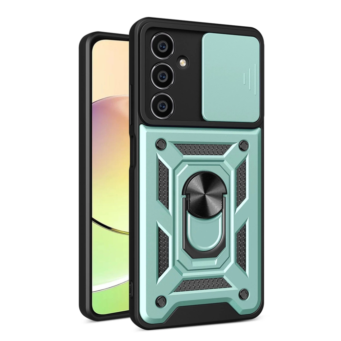 BFS  Samsung Galaxy A05S Kılıf Pars Lens Yüzüklü Silikon - Yeşil