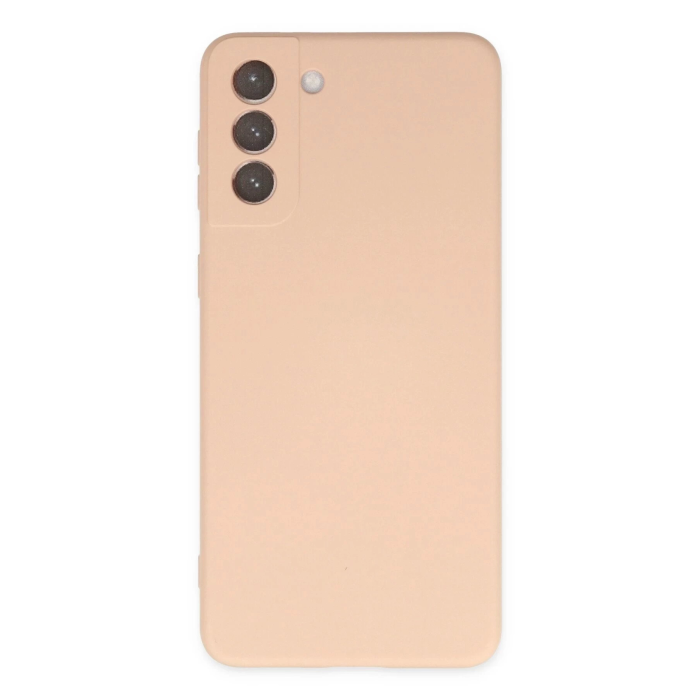 BFS  Samsung Galaxy S21 FE Kılıf Nano içi Kadife Silikon - Pudra