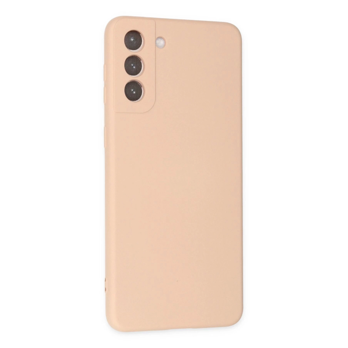 BFS  Samsung Galaxy S21 FE Kılıf Nano içi Kadife Silikon - Pudra