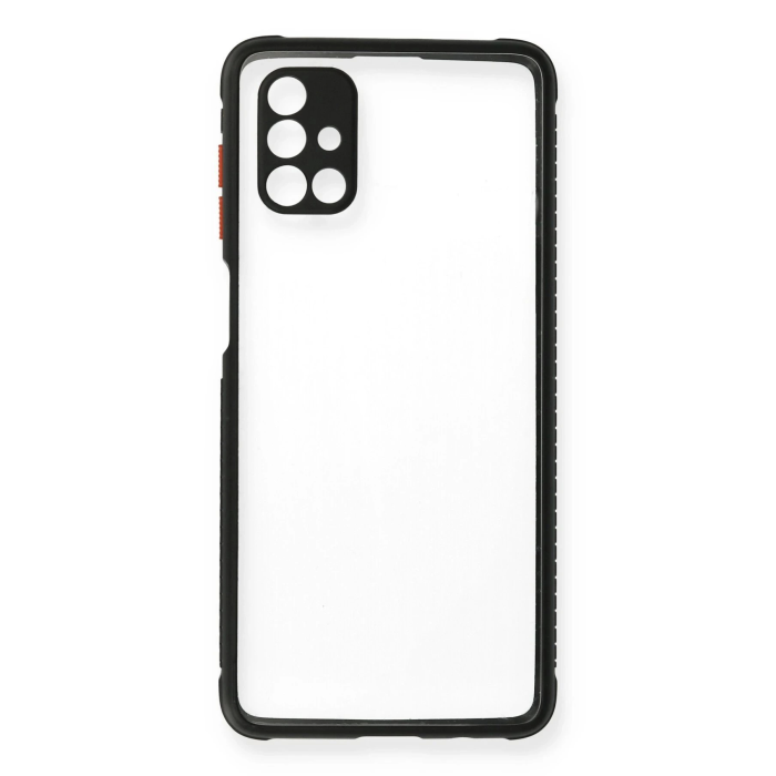 BFS  Samsung Galaxy M51 Kılıf Miami Şeffaf Silikon - Siyah