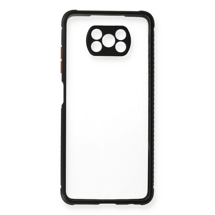 BFS  Xiaomi Pocophone X3 Kılıf Miami Şeffaf Silikon - Siyah