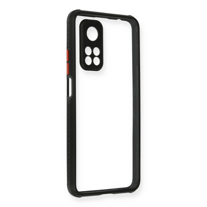 BFS  Xiaomi Mi 10T Pro Kılıf Miami Şeffaf Silikon - Siyah