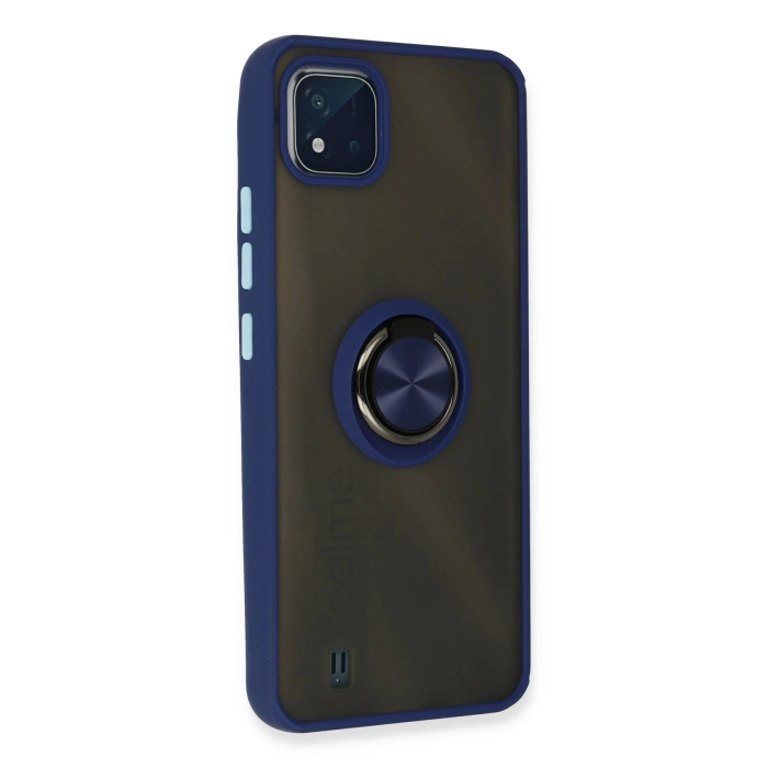 BFS  Realme C11 2021 Kılıf Montreal Yüzüklü Silikon Kapak - Lacivert