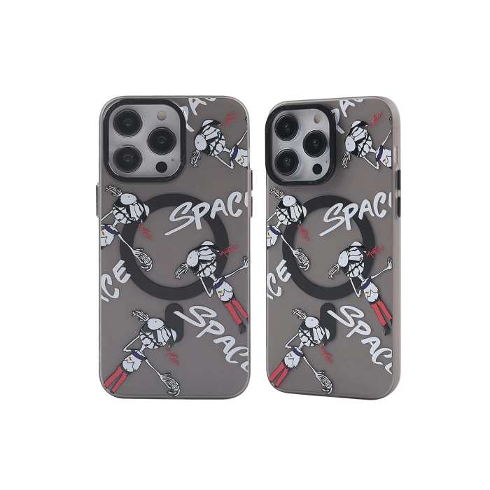 BFS  iPhone 14 Pro Max Kılıf Apollo Magneticsafe Desenli Kapak - Apollo Siyah - 3