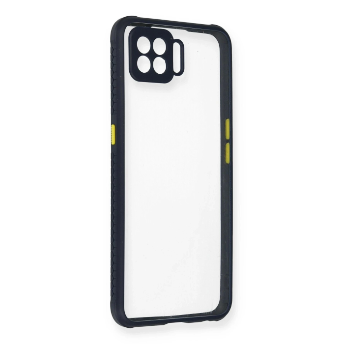 BFS  Oppo A73 Kılıf Miami Şeffaf Silikon - Lacivert