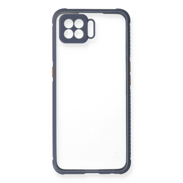 BFS  Oppo A73 Kılıf Miami Şeffaf Silikon - Gri