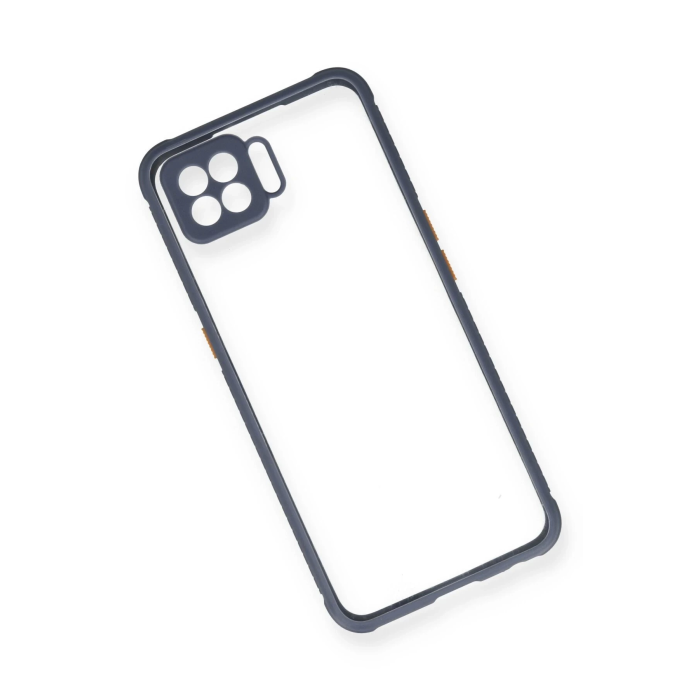 BFS  Oppo A73 Kılıf Miami Şeffaf Silikon - Gri