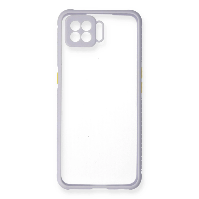 BFS  Oppo A73 Kılıf Miami Şeffaf Silikon - Lila
