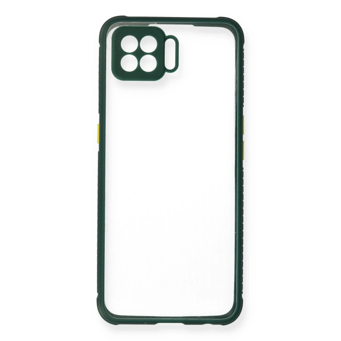 BFS  Oppo A73 Kılıf Miami Şeffaf Silikon - Koyu Yeşil