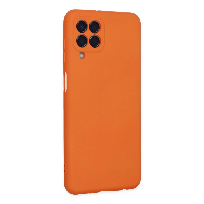 BFS  Samsung Galaxy M33 Kılıf Nano içi Kadife Silikon - Turuncu