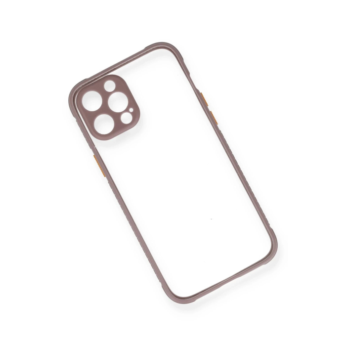 BFS  iPhone 12 Pro Kılıf Miami Şeffaf Silikon - Açık Mor