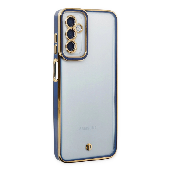 BFS  Samsung Galaxy M23 Kılıf Liva Lens Silikon - Mavi