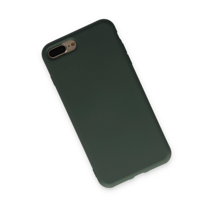 BFS  iPhone 7 Plus Kılıf Nano içi Kadife Silikon - Koyu Yeşil