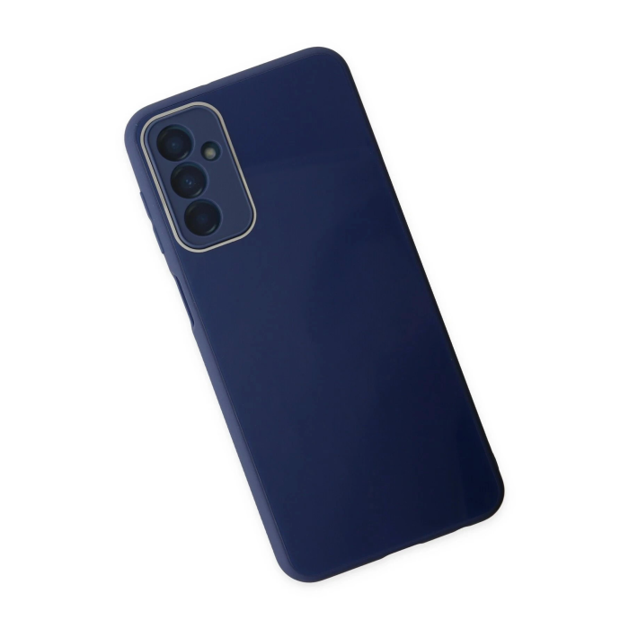 BFS  Samsung Galaxy M23 Kılıf Glass Kapak - Lacivert